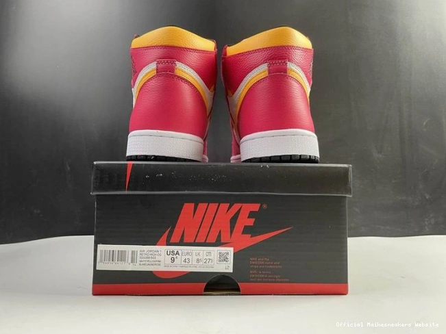 Official Maikesneakers High 1 Air Jordan Red 555088-603 Fusion OGLight 0713